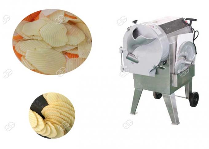 gewölbte Wellenform-Kartoffelchips, die Maschine herstellend schneiden