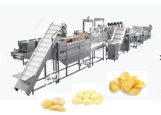 China Industrielle automatische Kartoffelchips, die Maschine elektrische Heizung mit der hohen Kapazität 200kg/H machen fournisseur