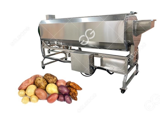 China Volle automatische industrielle Kartoffel-Reinigung und Schälmaschine-Karotten-Ingwer-Waschmaschine Peeler fournisseur