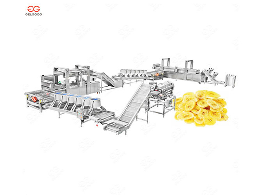 China Grüne Bananen-Bananen-Kartoffelchip-Maschine mit schneidener und entölender Funktion 100 kg/h fournisseur