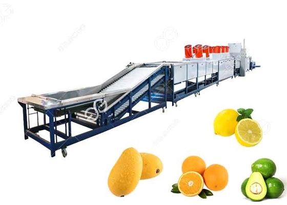 China Orange waschender einwachsender Trockner-und Sortiermaschine-Frucht-Reinigung und einwachsen Maschine fournisseur