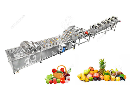 China Automatische Gemüsewaschmaschinen-Frucht-Waschmaschinen-Maschinen-waschende Gemüselinie fournisseur